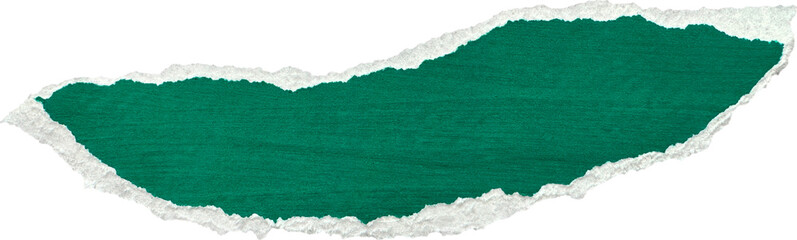 Wall Mural - Green & White Torn Paper Piece