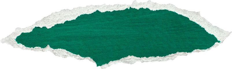 Wall Mural - Green & White Torn Paper Piece