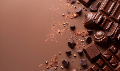 Wall Mural - international Chocolate Day copy space background design