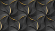 © ADDICTIVE STOCK - Geometric gray hexagons with golden accents in floral design