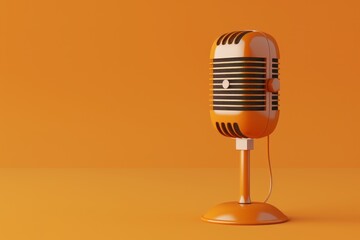 A microphone with a colorful cord is sitting on a bright colorful background