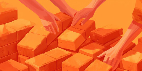 Burnt Orange: A community comes together, building a stronger bond one brick at a time.