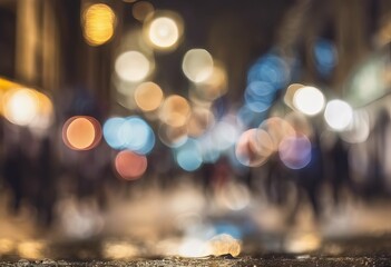 Wall Mural - 'bokeh city blur background'