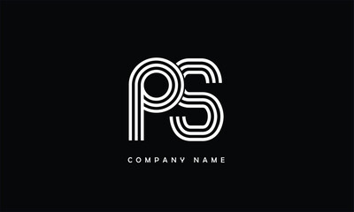 PS, SP, P, S Abstract Letters Logo Monogram