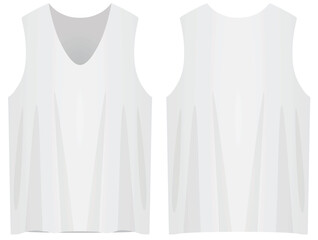 Wall Mural - White sleeveless t shirt. vector illustration