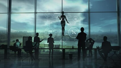 Wall Mural - artificial intelligence is used for automation in the company hd
