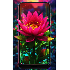 Wall Mural - flower on a tablet