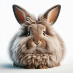 Wall Mural - rabbit on white background