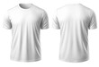 © Maksim Kostenko - Set of white t-shirt round neck front, back view, png isolated background