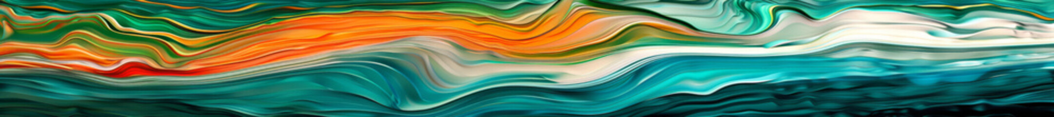 Wall Mural - dynamic and colorful abstract art with wavy patterns