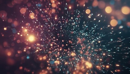 Wall Mural - 'particles abstract background gital cybernetic'
