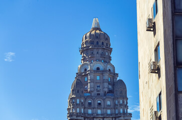 Montevideo Palacio Salvo Uruguay. The historical building Palacio Salvo in downtown Montevideo, Uruguay. South America.