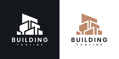 Wall Mural - Real estate building logo design template inspiration.