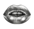 © PNG Space - Silver lips isolated on transparent background