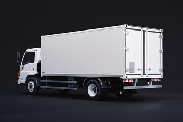 White truck mockup for branding and marketing