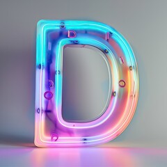 D letter, led and rgb light