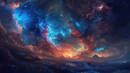 Wall Mural - Abstract Nebula background