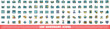 © ylivdesign - 100 hardware icons set. Color line set of hardware vector icons thin line color flat on white