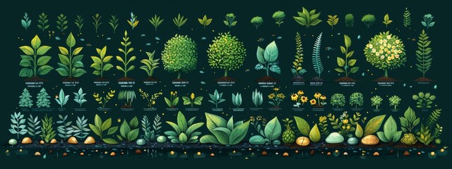 Sticker - Green Investment Growth Plan: A detailed plan showing stages of investment with green growth symbols.