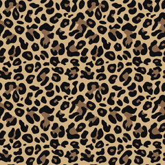 
Animal leopard pattern skin texture, seamless vector background, stylish print for design