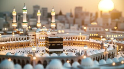 Wall Mural - Holy Kaaba in Mecca, Saudi Arabia.