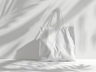 Wall Mural - white fabric shopper mockup