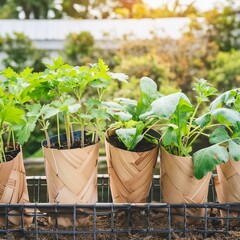 Wall Mural - seedlings in a greenhouse