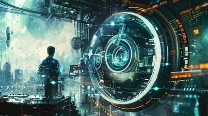 Wall Mural - discover tech evolution through stunning visuals of gadgets and future innovations.