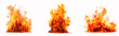© Chamli_Pr - fire flames set isolated on white background