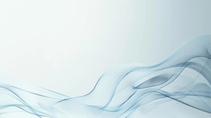 Wall Mural - soft blue line in white background