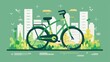 © AkuAku - A flat green bicycle icon symbolizing environmental conservation