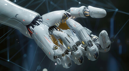 Fototapete - Robotic hand. Generative AI.