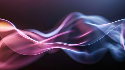 Wall Mural - abstract colorful waves. flowing and vibrant waves of color on a dark background creating an abstrac