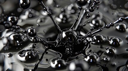 Wall Mural - Description of magnetic particles within ferrofluids, colloidal liquids composed of nanoscale ferromagnetic particles suspended in a carrier fluid.