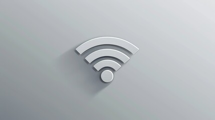 Wall Mural - Illustration of a grey Wifi icon in vector format.