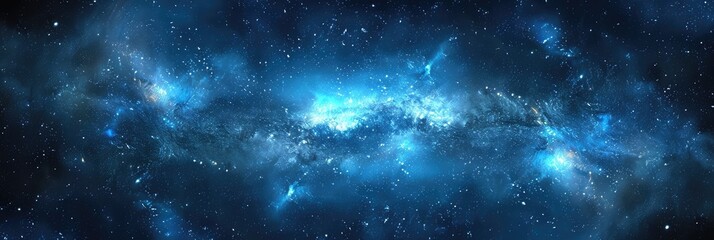 Star In Sky. Cosmic Blue Night Sky Background with Star Constellations