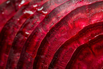 Wall Mural - A close up of a red vegetable with water droplets on it