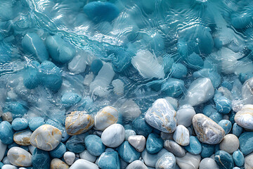 Wall Mural - stones in water