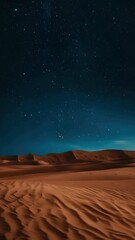Wall Mural - Desert landscape with starry sky in background