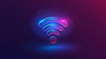 Wall Mural - Vector wifi icon designed for interface use, representing wlan access and wireless hotspot signal.