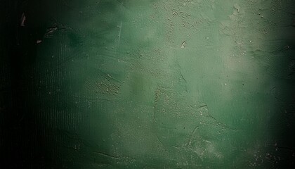Poster - old green wall background texture