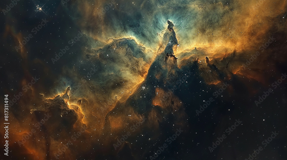 Mystical Photo of a Nebula's Enigmatic Beauty Capturing the Mysteries ...