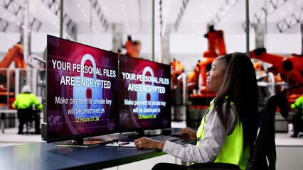 Poster - Car Factory Worker Confused With Malware Attack