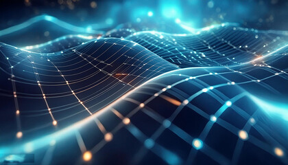 technological operations, neural networks, AI, data transmission, encryption, digital archives, visual representations, scientific research background, generative ai