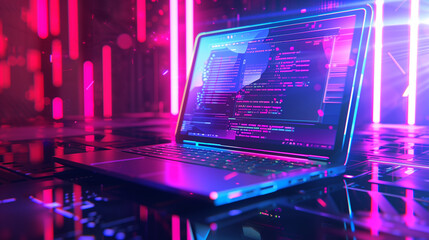 laptop and code