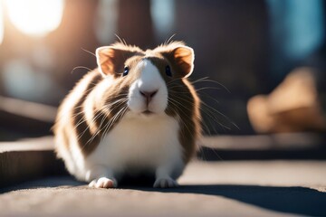 'cavy adorable animal brown claw close closeup cute detail portrait ear eye funny fur furry gerbil guinea green grass flower outside outdoors location yellow hairy hamster mammal nose pet pig rodent'