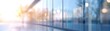 © GreenOptix - Blurred glass wall of a modern office building, concept background office and financial center