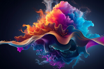 Wall Mural - AdobeAI水と煙18