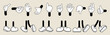 © Viktoryia - Set of 70s groovy comic hands and legs. Collection of cartoon character leg, hand in different emotions happy, angry, sad, cheerful. Cute retro groovy hippie illustration for decorative, sticker