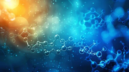 Abstract Technology Background Featuring Molecular Structure
